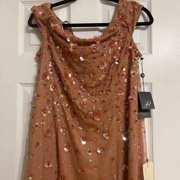 Adrianna Papell off shoulder beaded gown - Picture 3 of 11